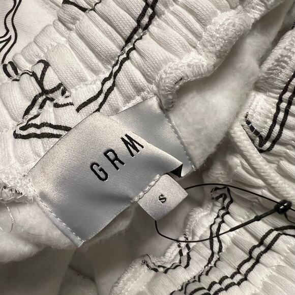 GRIMEY GRMY Shorts Mens Small Cotton Sweat Strange Fruit Geometric - Picture 5 of 8